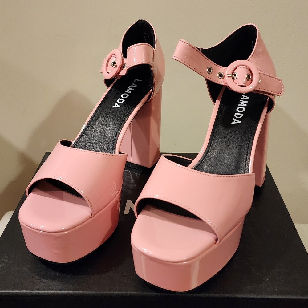 Lamoda Pink Platform Heels
